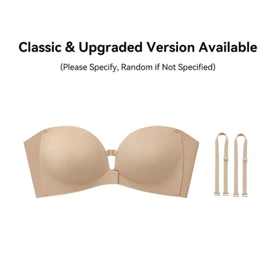 Front Closure Strapless Push-Up Bra
